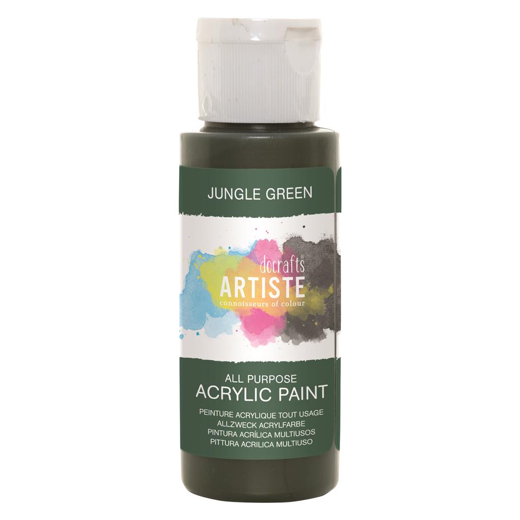 Artiste All Purpose Acrylic Paint - Jungle Green (2oz)