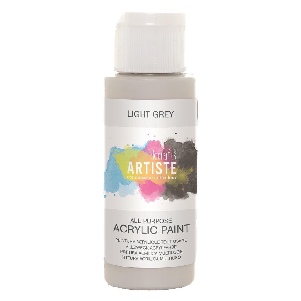 Artiste All Purpose Acrylic Paint - Light Grey (2oz)