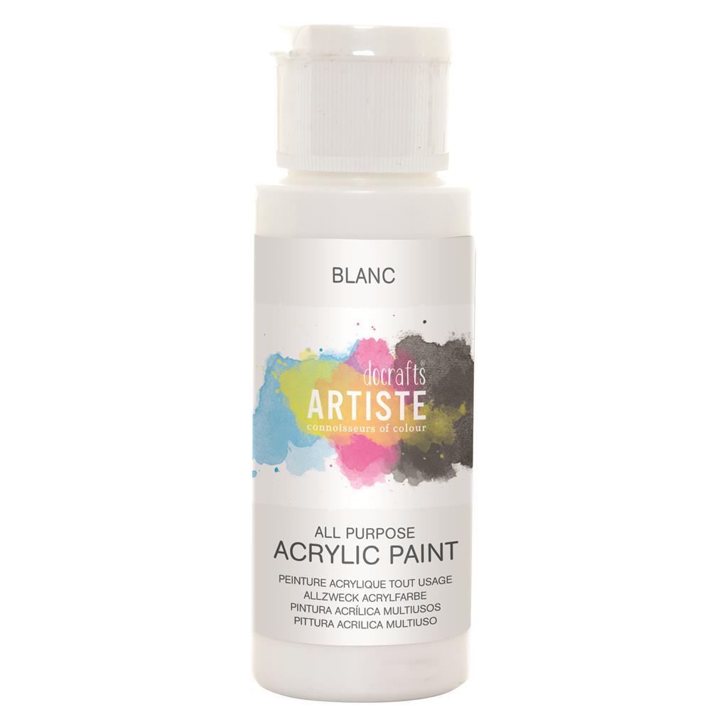 Artiste All Purpose Acrylic Paint - White/Blanc (2oz)