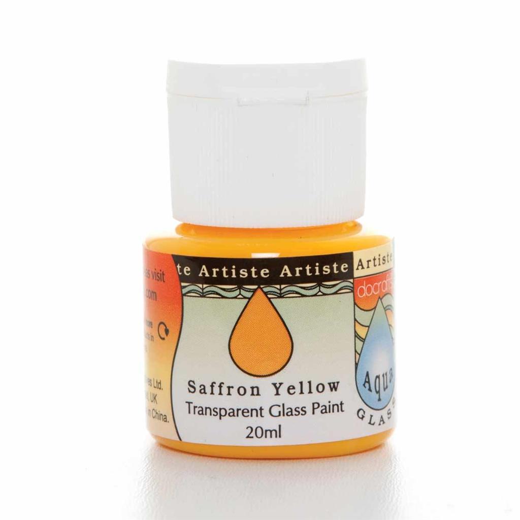 Artiste Aquaglass Glass Paint (20ml) - Saffron Yellow