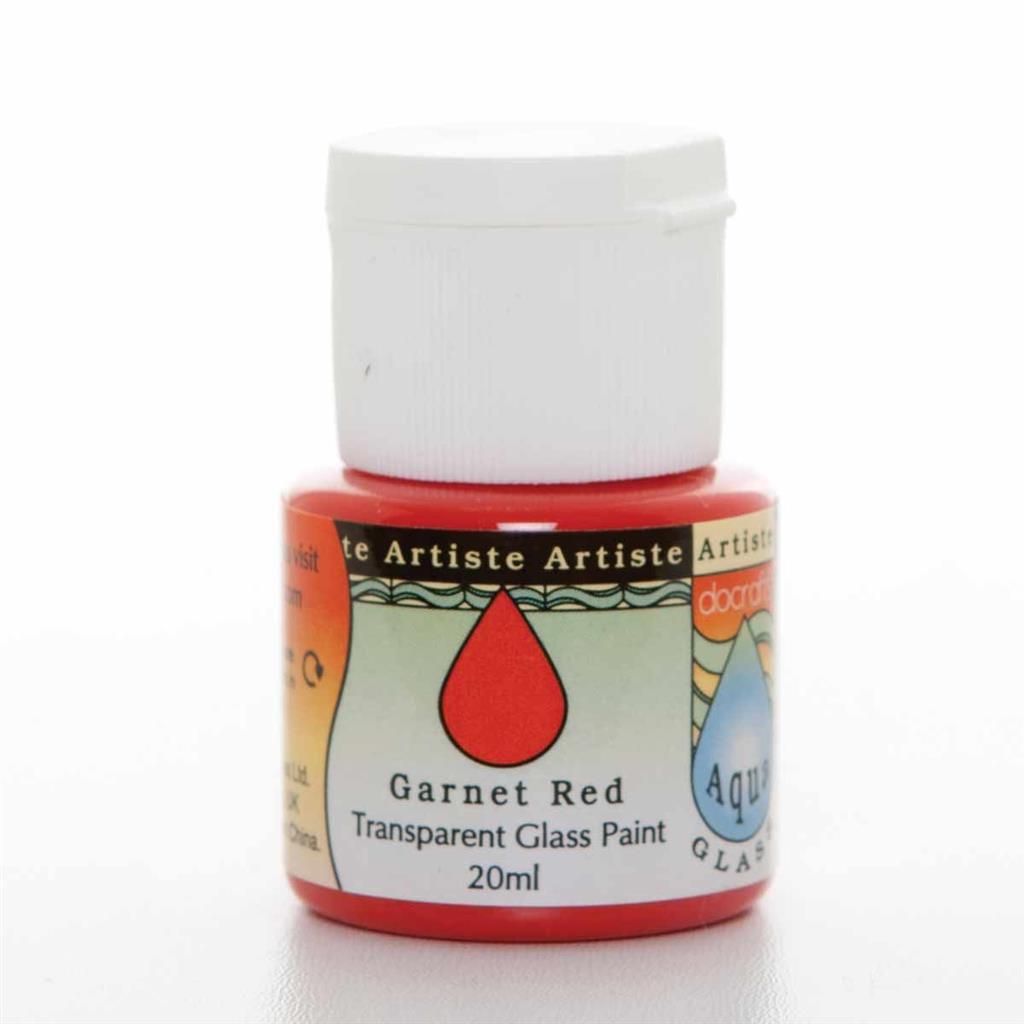 Artiste Aquaglass Glass Paint (20ml) - Garnet Red