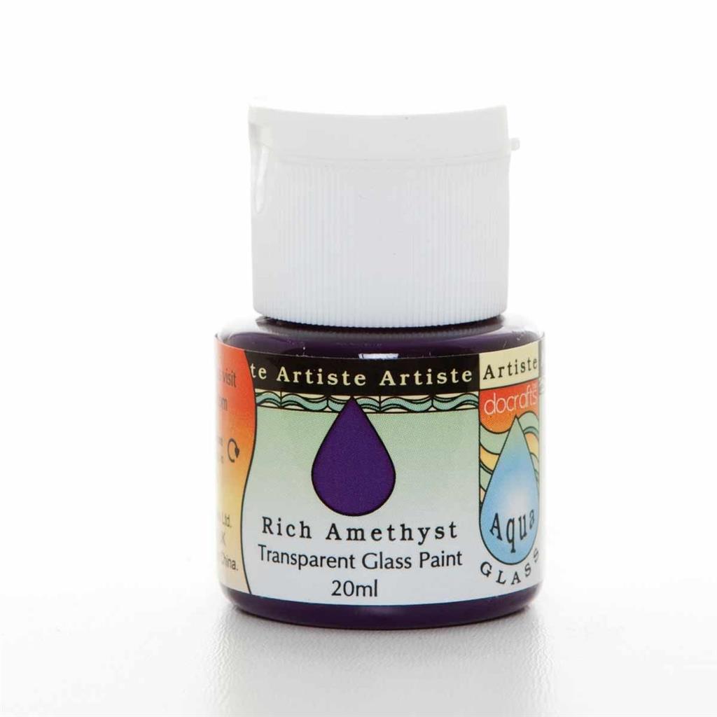 Artiste Aquaglass Glass Paint (20ml) - Rich Amethyst