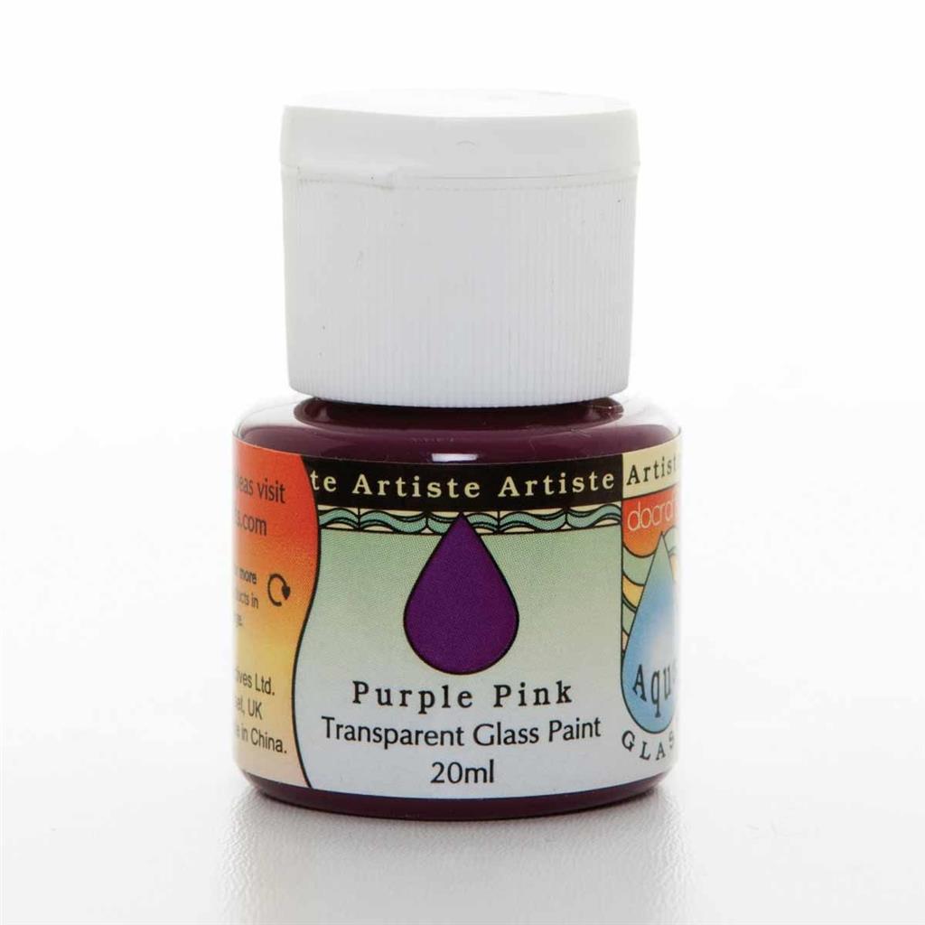 Artiste Aquaglass Glass Paint (20ml) - Purple Pink