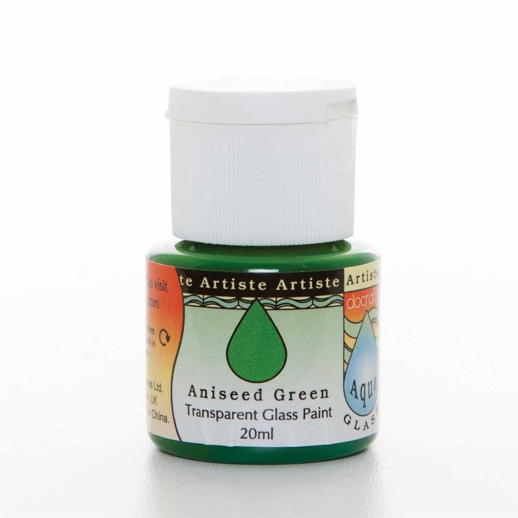 Artiste Aquaglass Glass Paint (20ml) - Aniseed Green