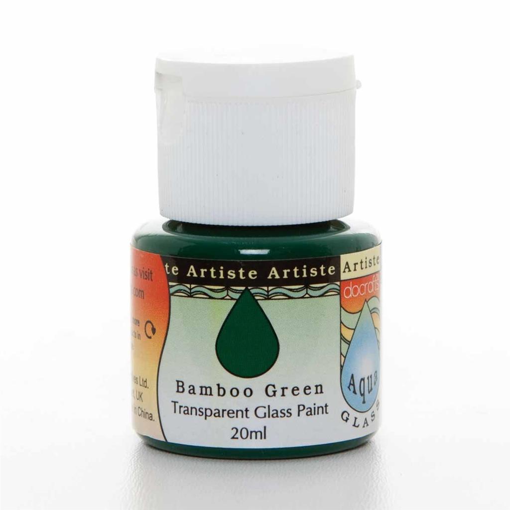 Artiste Aquaglass Glass Paint (20ml) - Bamboo Green