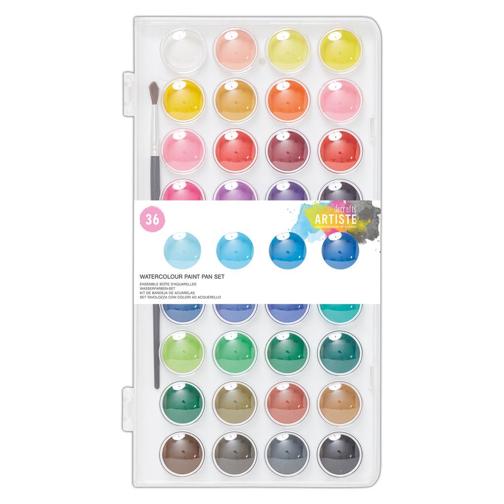 Artiste Watercolour Paint Set (36 Colours)