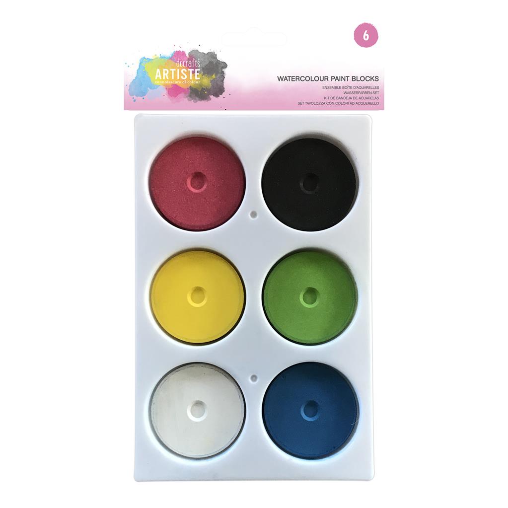 Artiste Watercolour Paint Block (6 Colours)