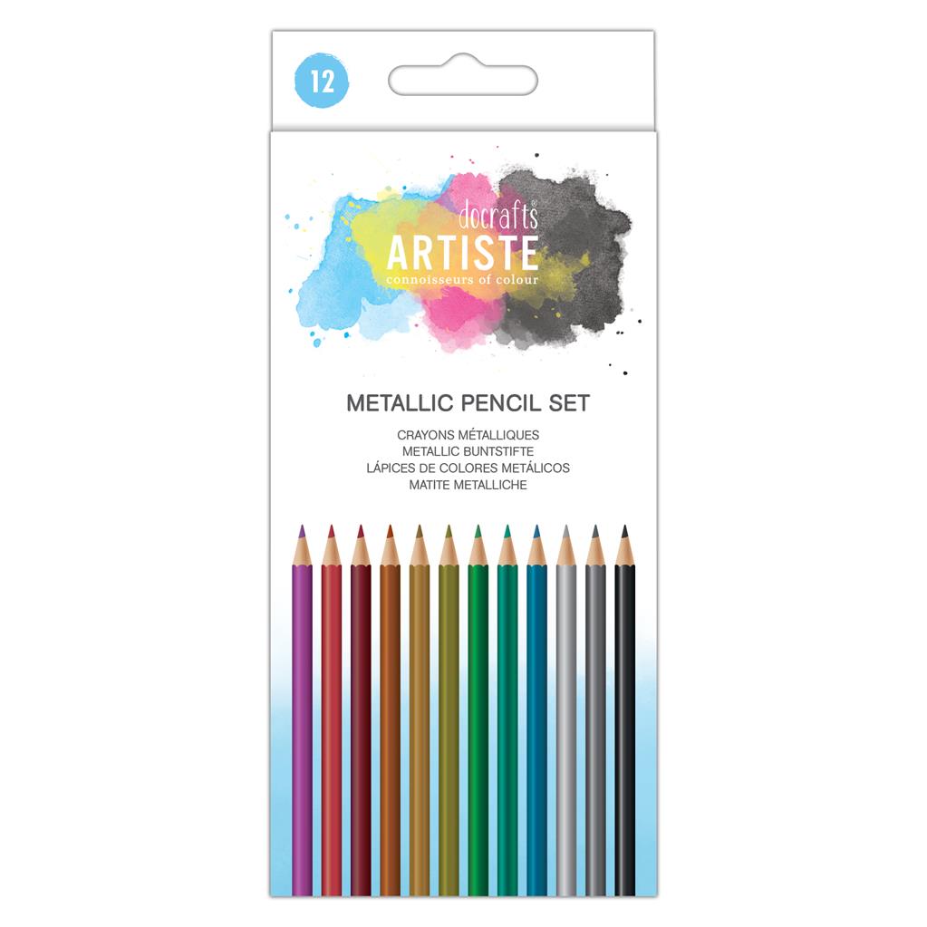 Artiste Metallic Colouring Pencil Set (12 pk)