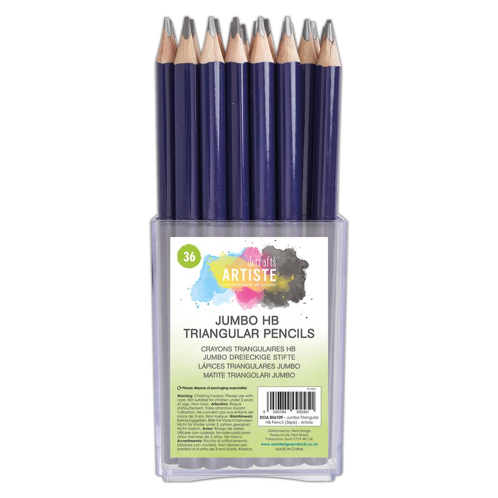 Artiste Jumbo Triangular HB Pencils in Tub (36pk)