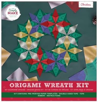 Simply Make Origami Wreath Kit - Christmas