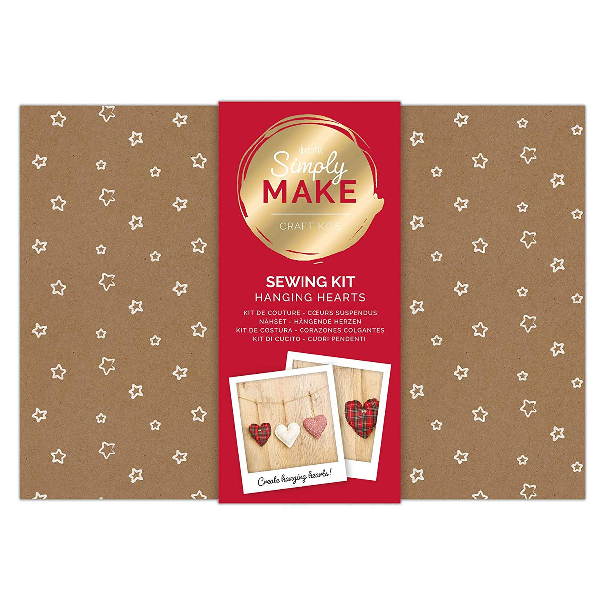 Simply Make Sewing Kit - Christmas Hearts (3pk)