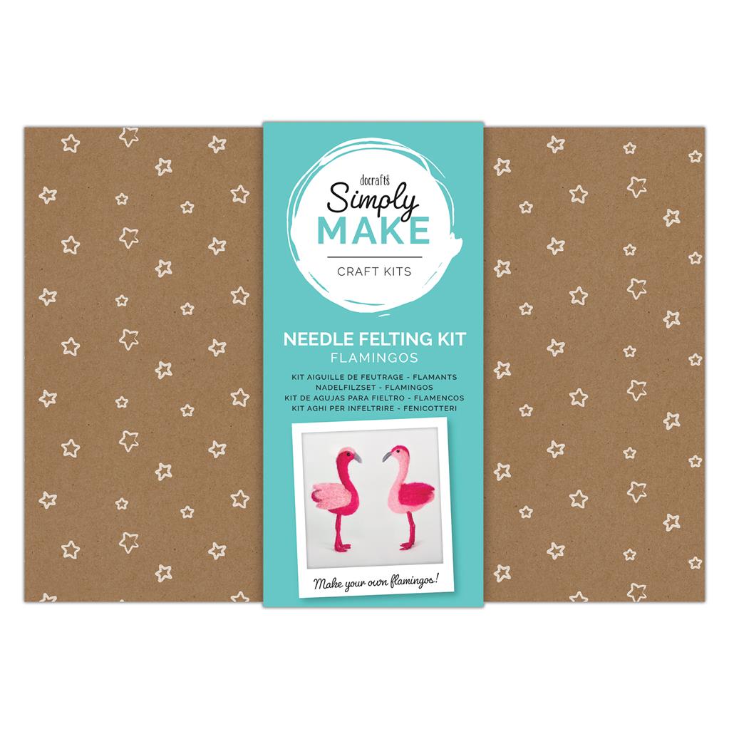 Simply Make Needle Felting Kit - Flamingos