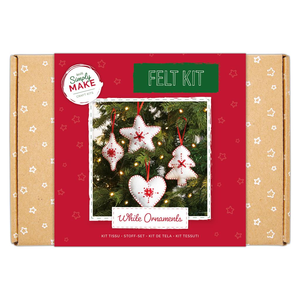 Simply Make Felt Kit - White Ornaments