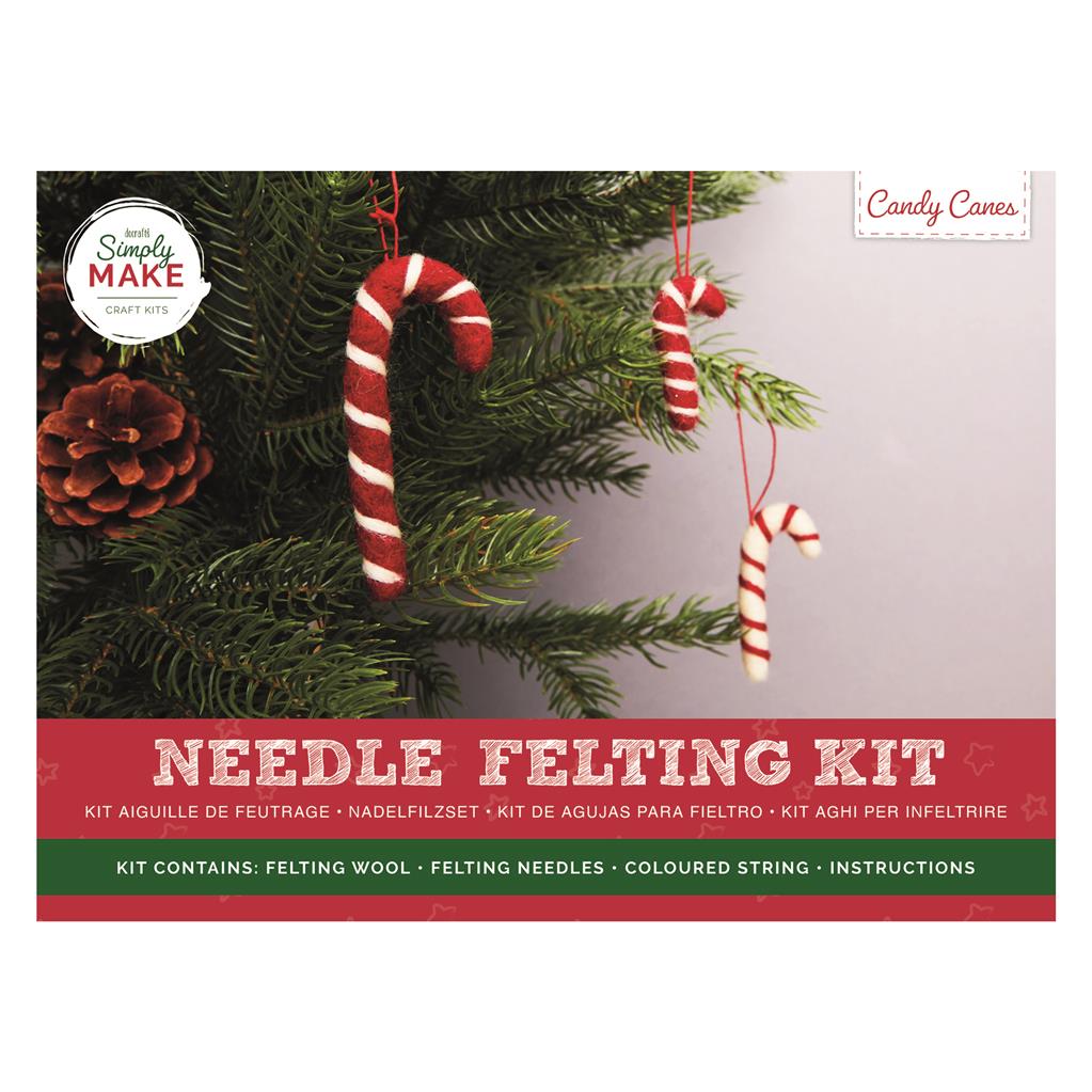 Simply Make Needle Felting Kit (3pk) - Candy Canes