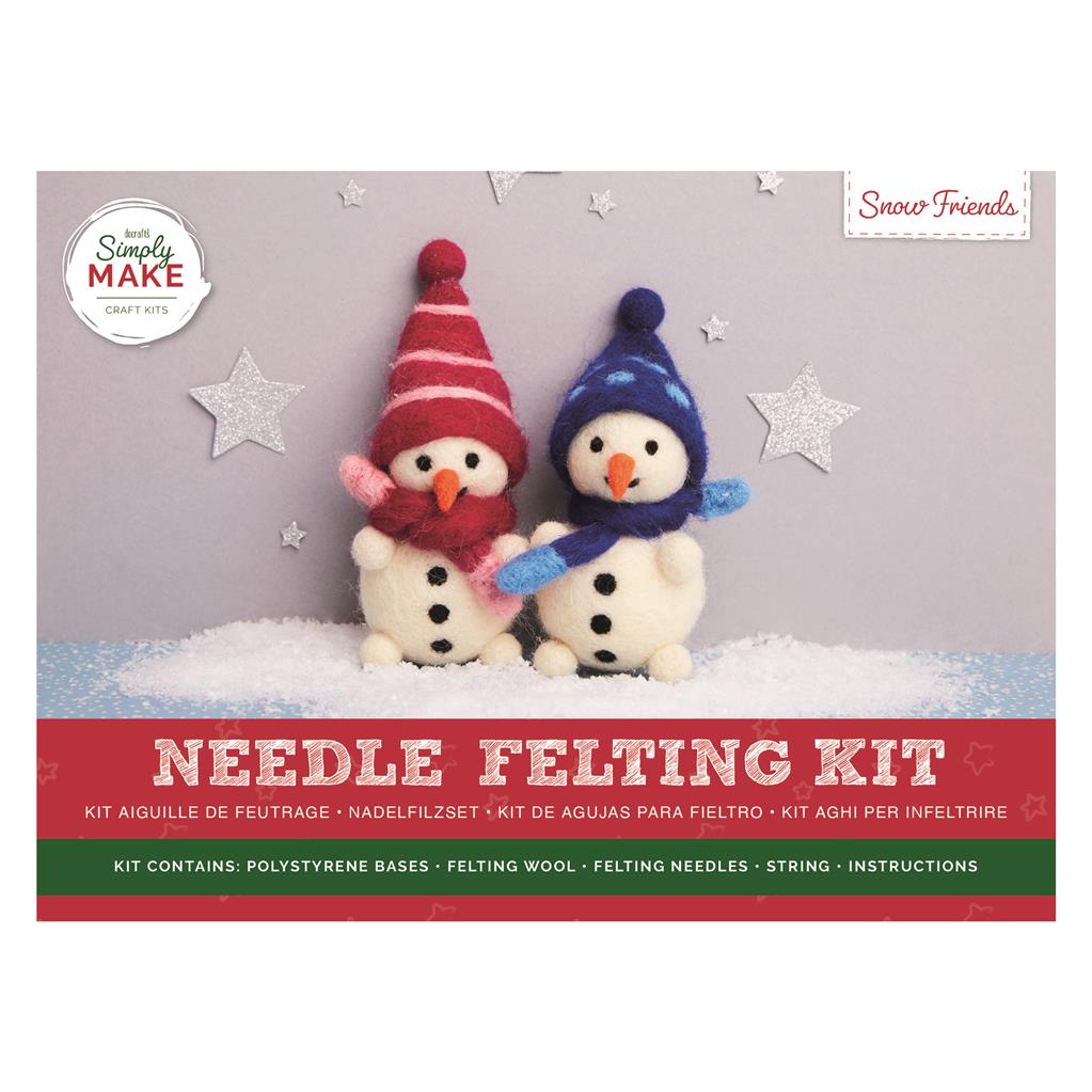 Simply Make Needle Felting Kit (2pk) - Snow Friends