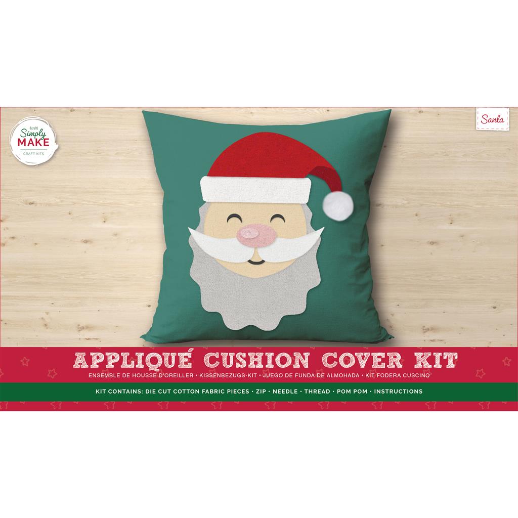 Simply Make Felt Applique Cushion Cover Kit - Santa