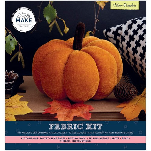 Simply Make Fabric Kit -Velour Pumpkin