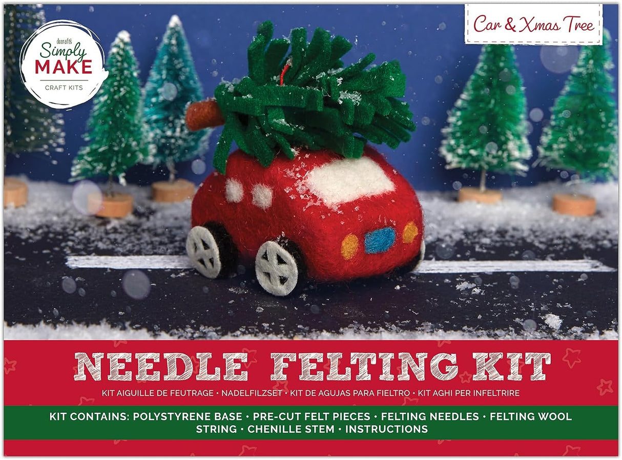 Simply Make Needle Felting Kit - Bus With Xmas Tree