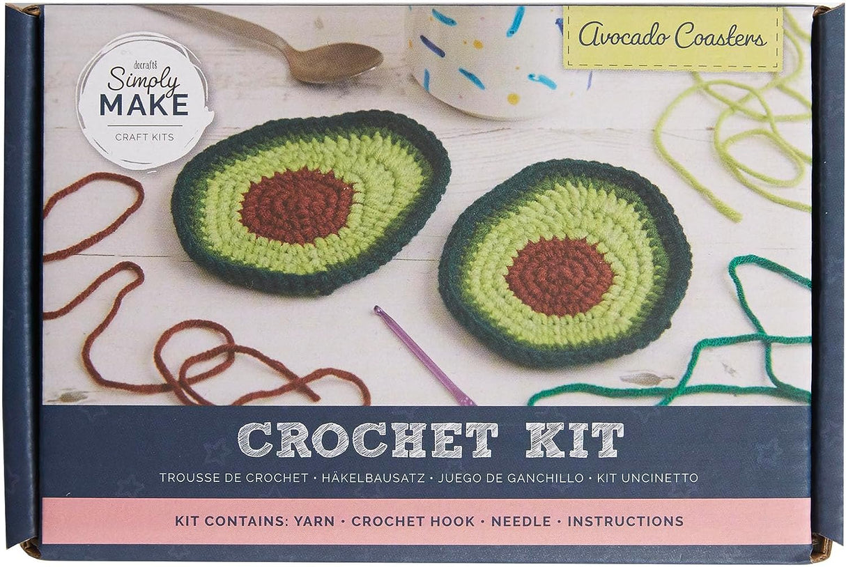 Simply Make Crochet Kit - Avocado Coasters