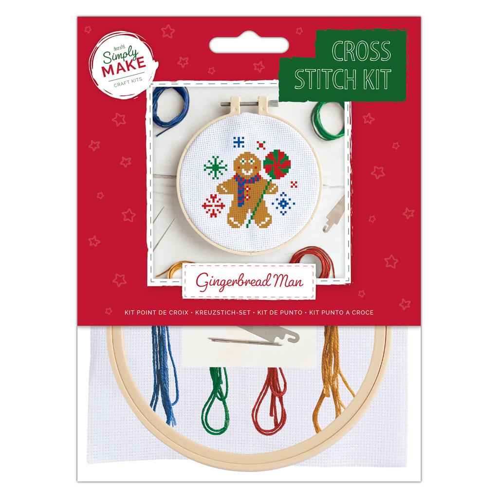 Simply Make 5" Cross Stitch Kit - Gingerbread Man