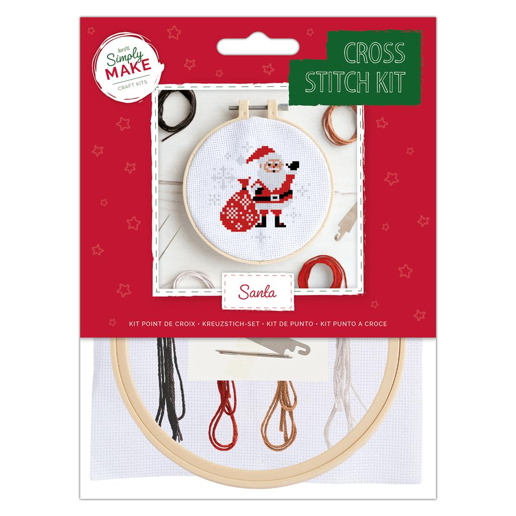 Simply Make 5" Cross Stitch Kit - Santa