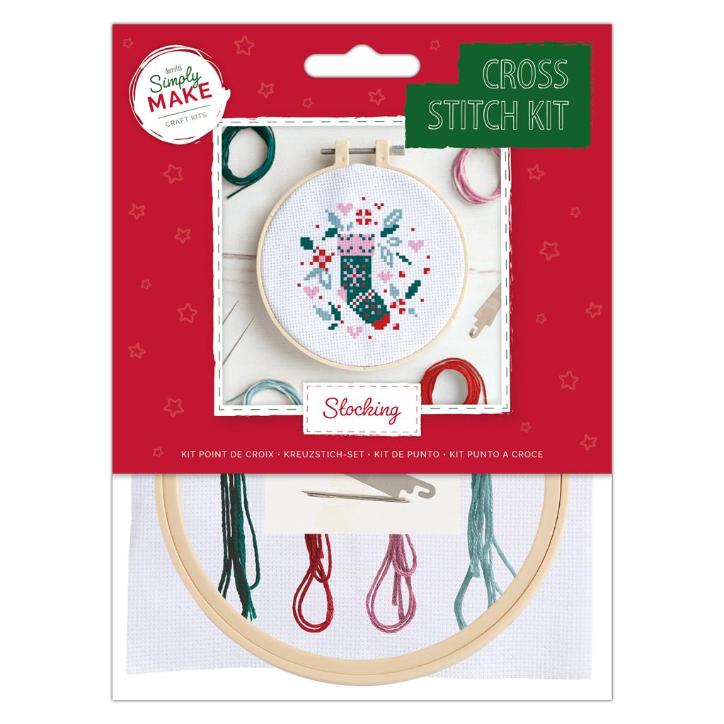 Simply Make 5" Cross Stitch Kit - Stocking