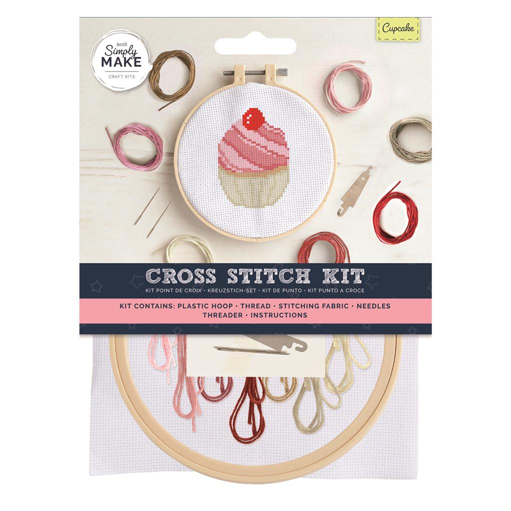 Simply Make 5" Cross Stitch Kit - Cupcake