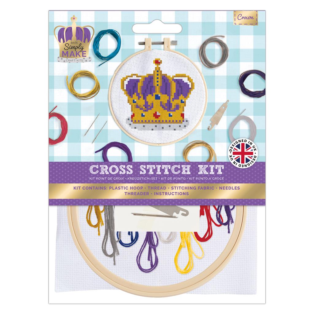 Simply Make 5" Cross Stitch Kit - Crown