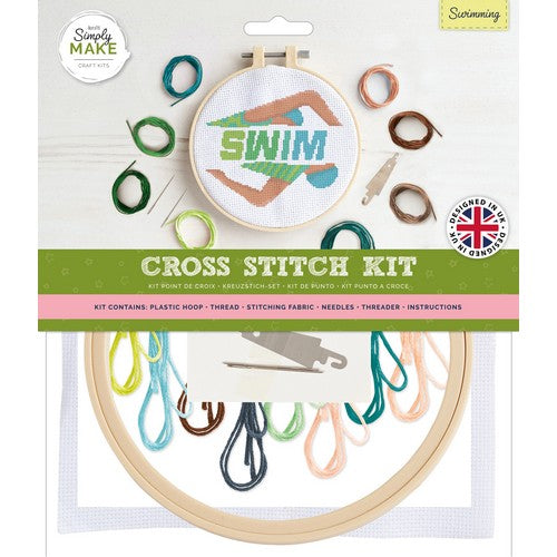 Simply Make 8" Cross Stitch Kit - Swimming