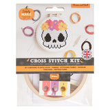 Simply Make 5" Halloween Cross Stitch Kit - Flowers and Skull