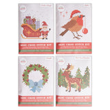 Simply Make Mini Xmas Cross Stitch Kit - Christmas Icons (4pk)