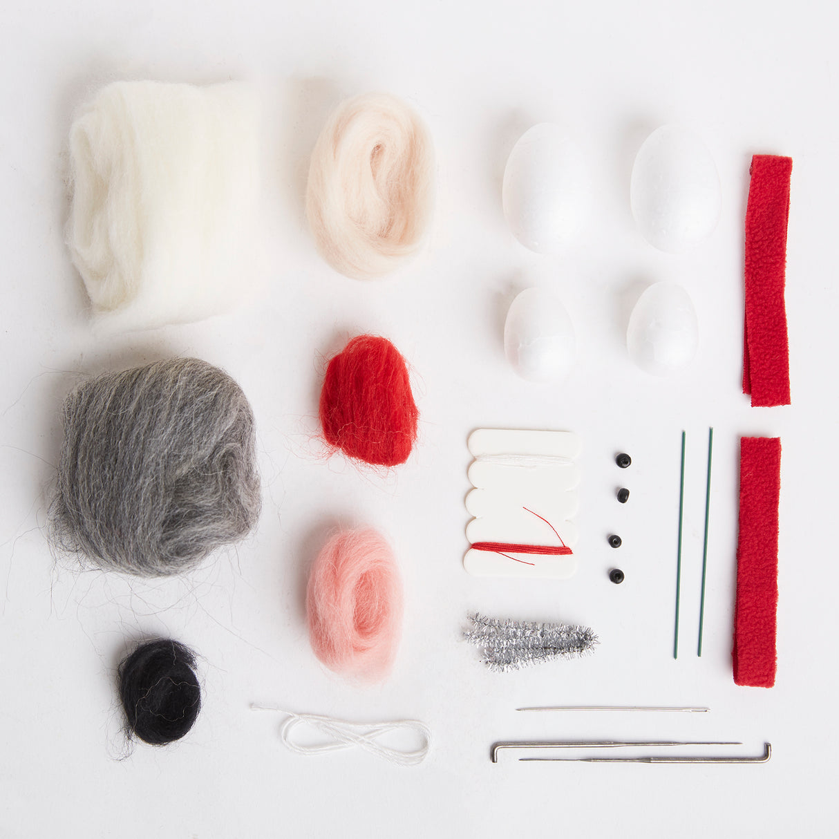 Simply Make Needle Felting Kit - Heart Mouse Duo
