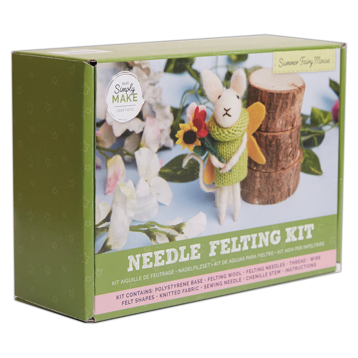 Simply Make Needle Felting Kit - Summer Fairy Mouse