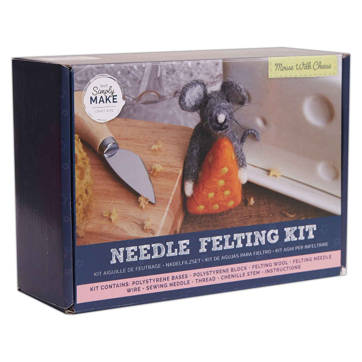 Simply Make Needle Felting Kit - Mouse with Cheese