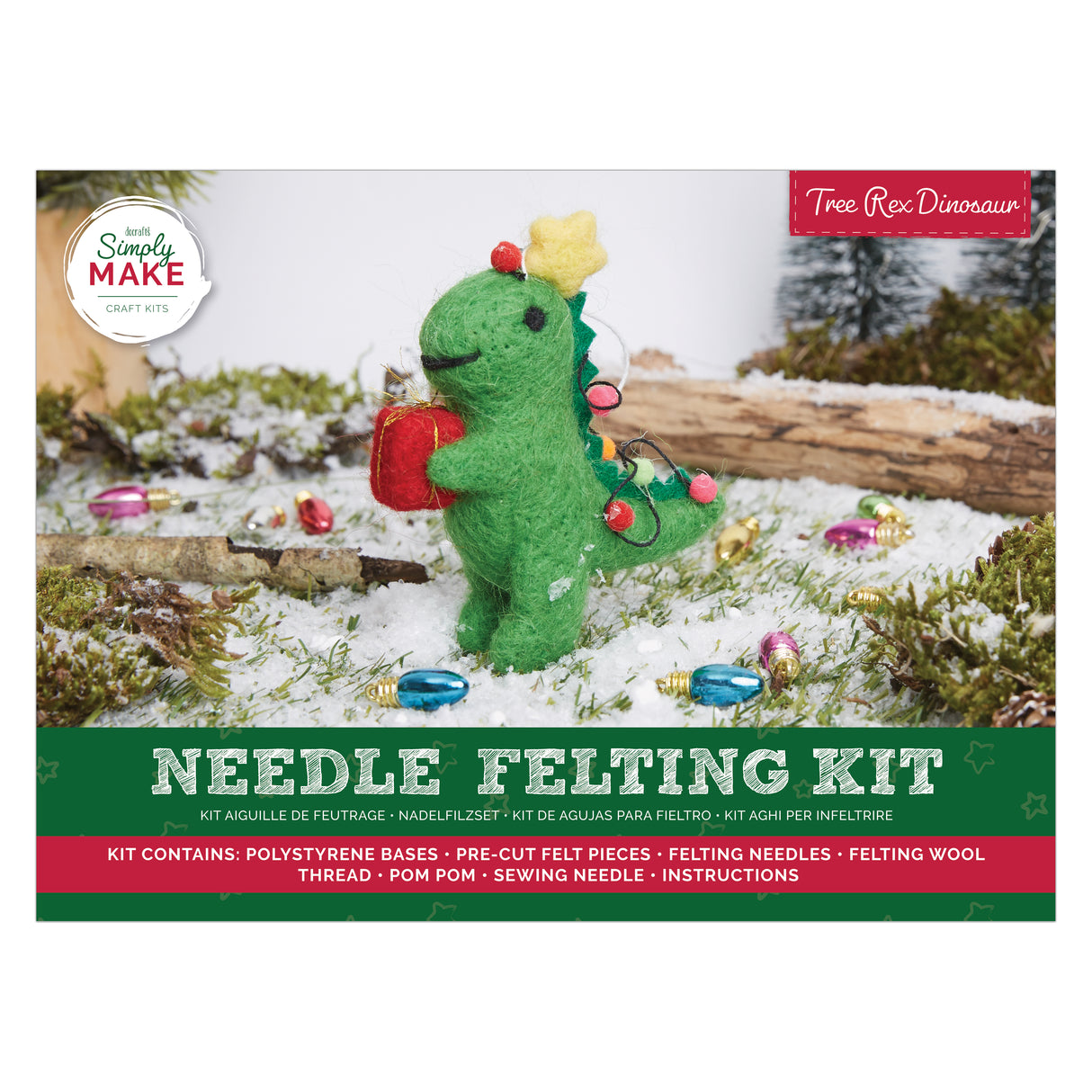 Simply Make Needle Felting Kit - Tree Rex - Dinosaur