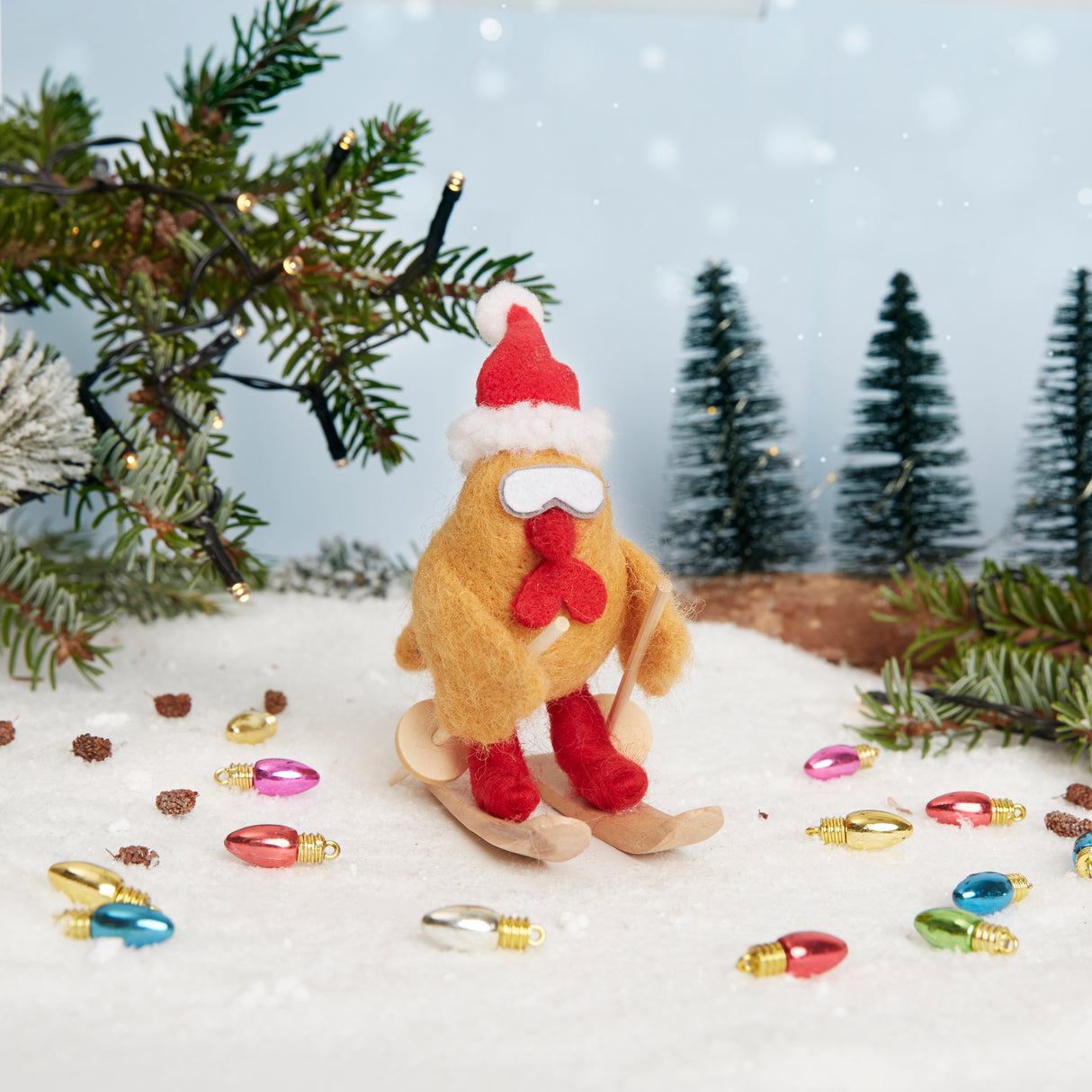 Simply Make Needle Felting Kit - Turkey on Skis