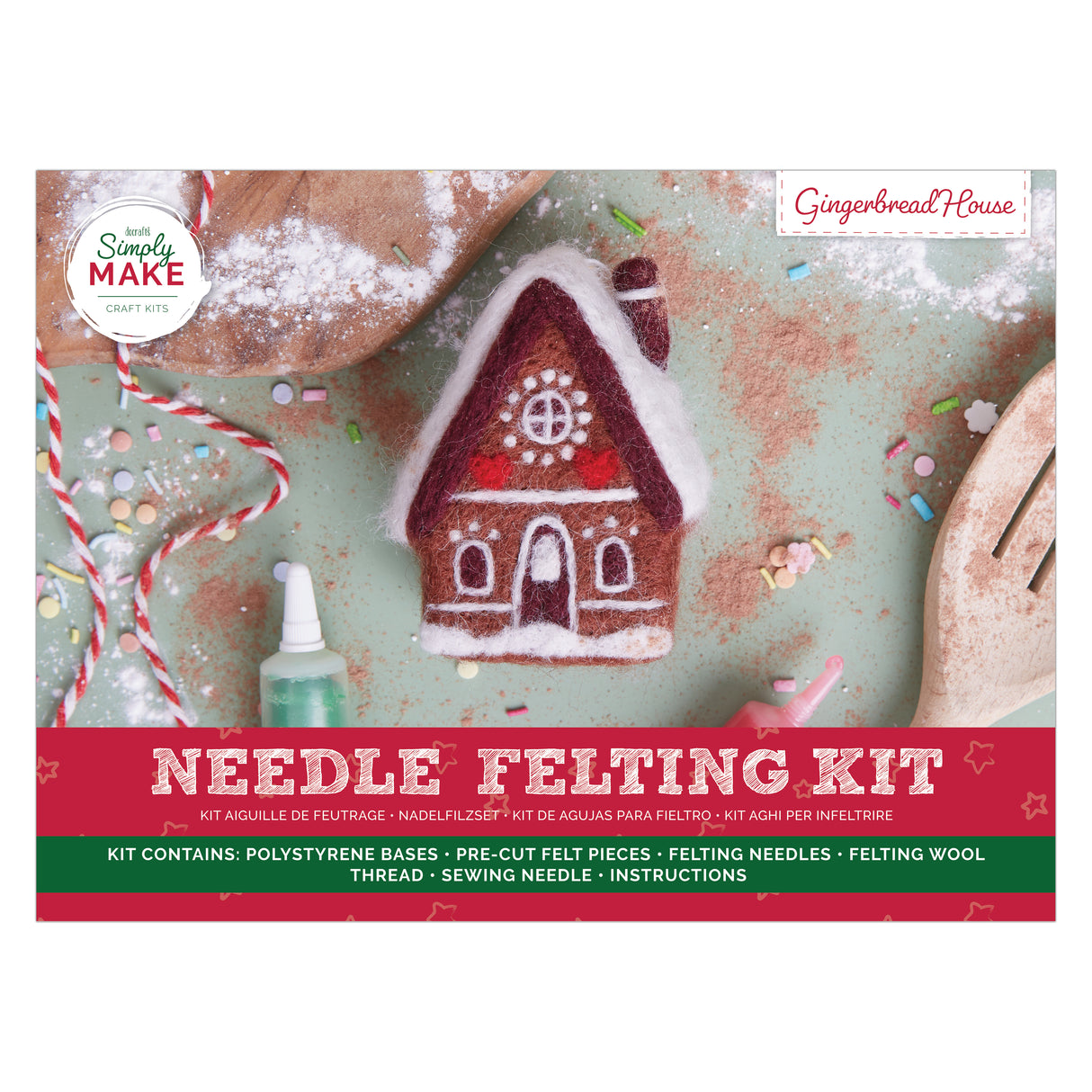 Simply Make Needle Felting Kit - Gingerbread House
