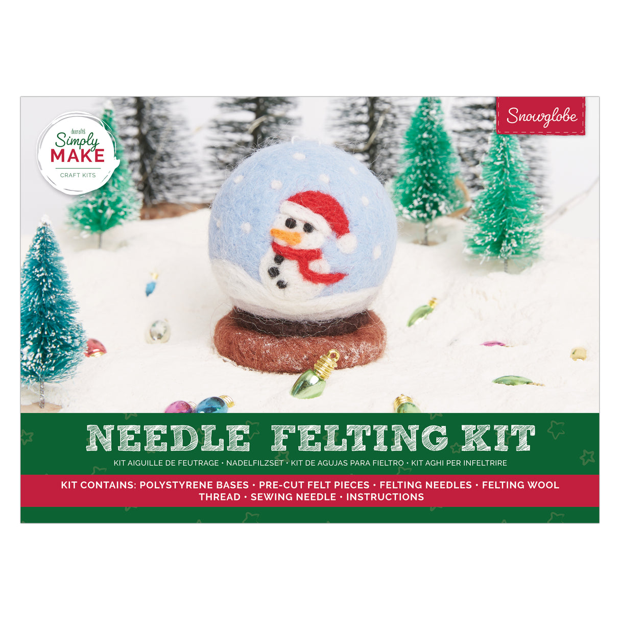 Simply Make Needle Felting Kit - Snowglobe