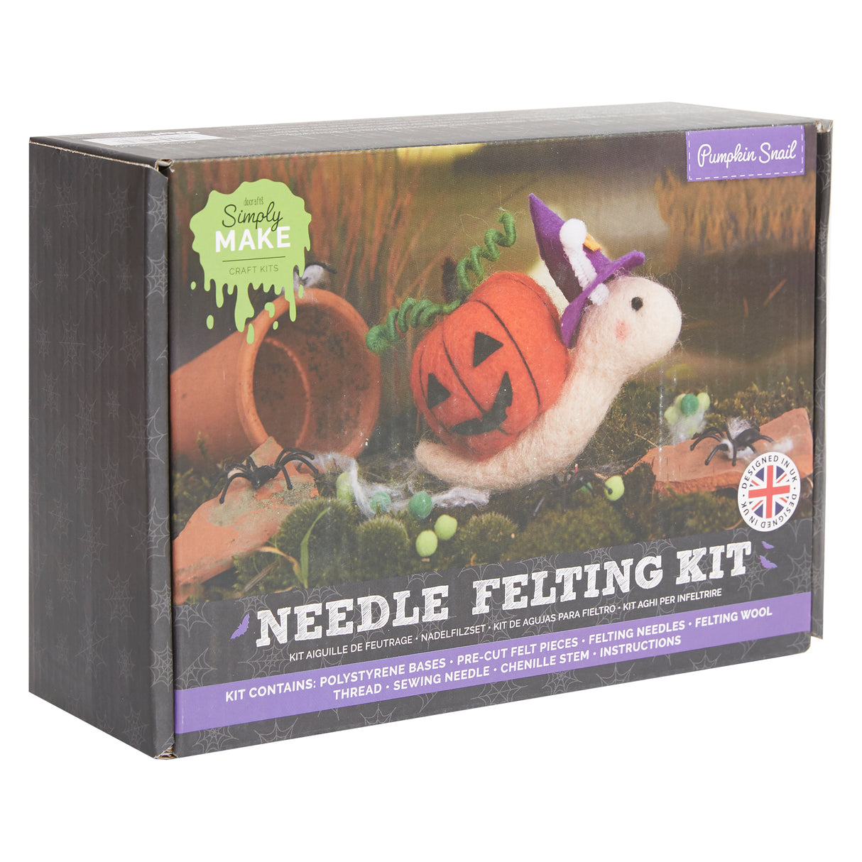 Simply Make Needle Felting Kit - Pumpkin Snail