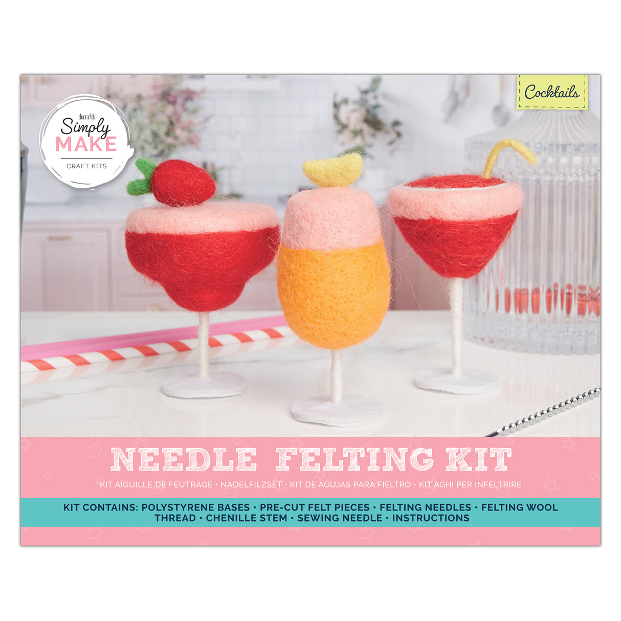 Simply Make Needle Felting Kit - Cocktails