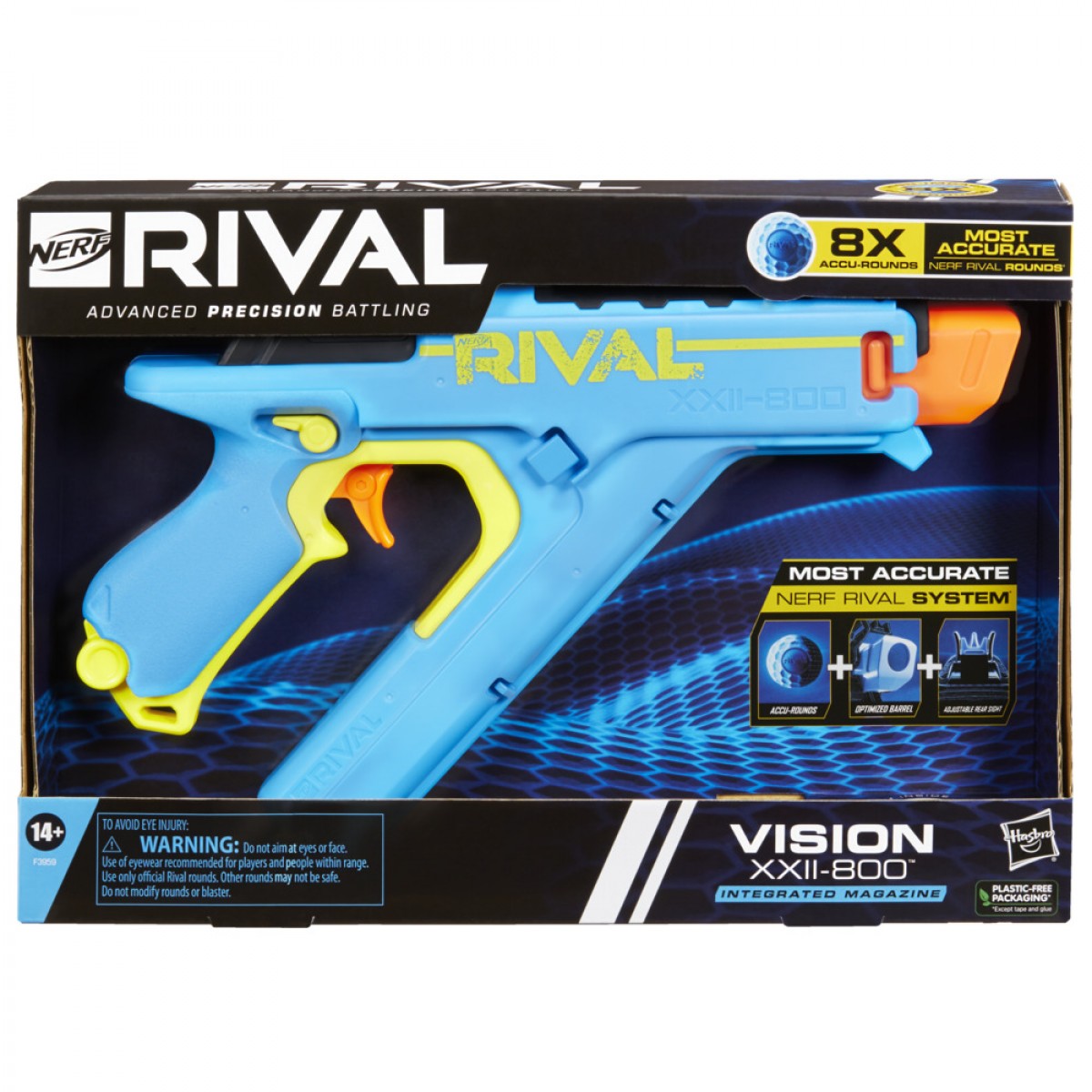 Hasbro NERF Rival Helios XVIII-700 Team Blue Foam Dart Blaster