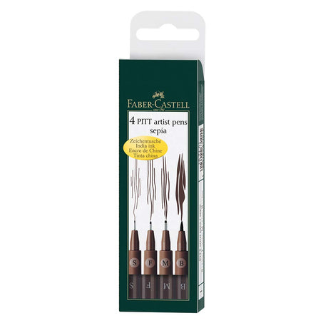 faber-castell pitt pen set sepia