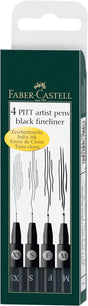 faber-castell pitt pen set black
