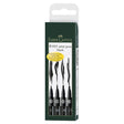 faber-castell pitt pen set black