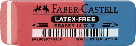 faber-castell natural rubber eraser red-blue