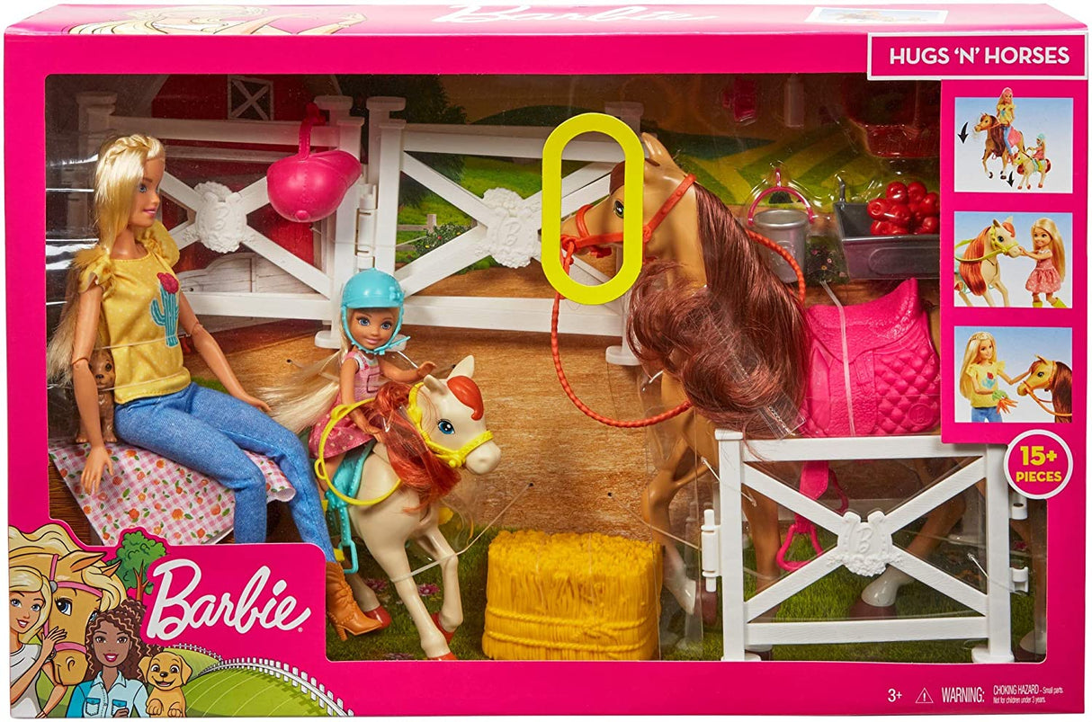 Mattel Barbie & Chelsea Hugs & Horses