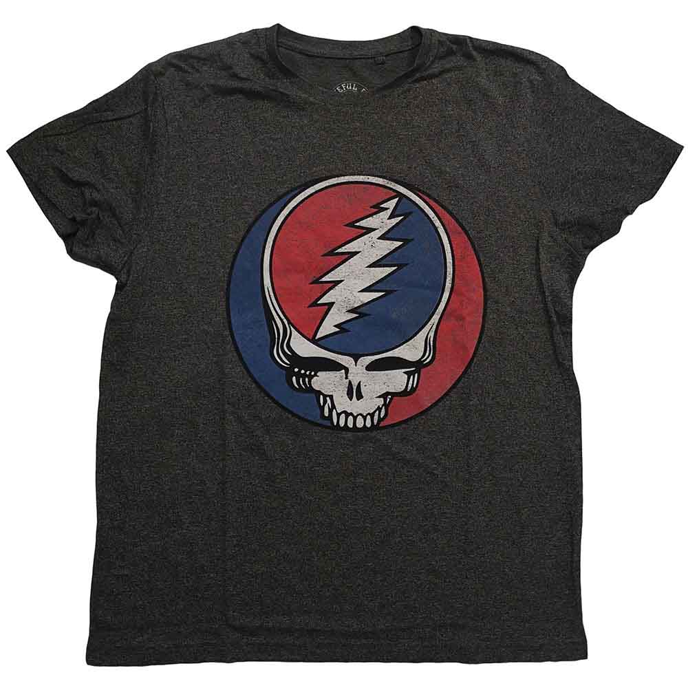 Grateful Dead Unisex T-Shirt Steal Your Face Classic Grey/Black (M)