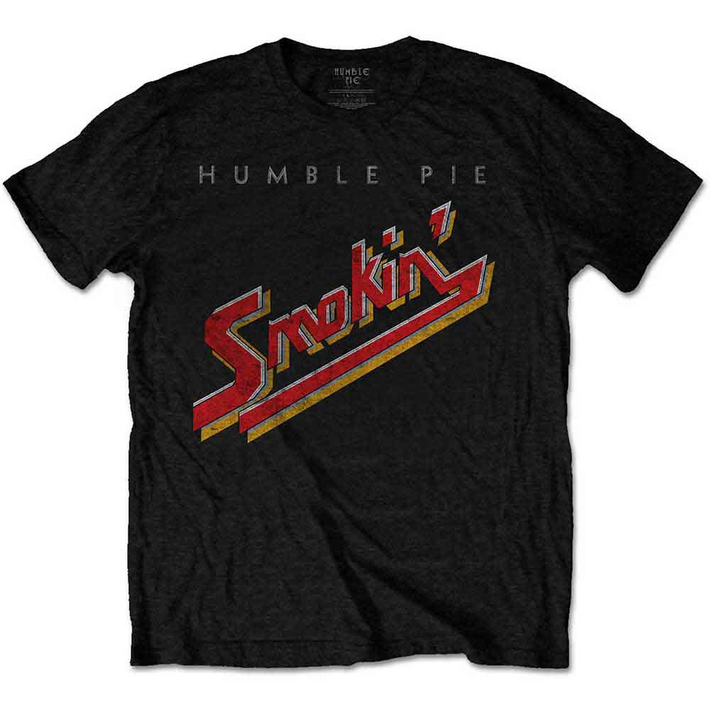 Humble Pie Unisex T-Shirt Smokin' Vintage Black (S)