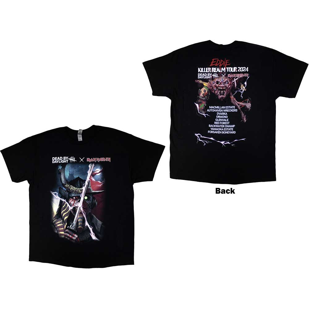 Iron Maiden Unisex T-Shirt Dead By Daylight Killer Realm (Back Print) Black (L)