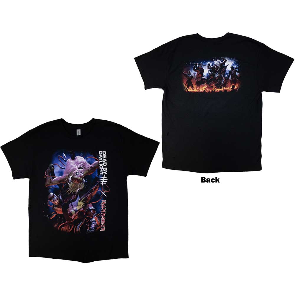 Iron Maiden Unisex T-Shirt Dead By Daylight Monster Eddie (Back Print) Black (S)